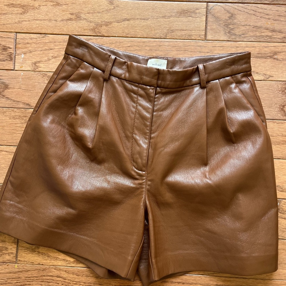 Wilfred Brown Leather Women's Shorts